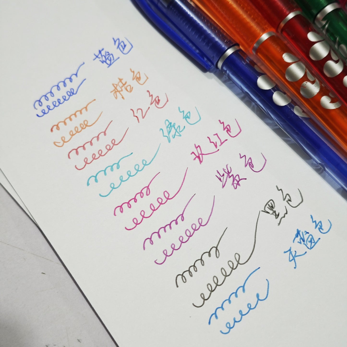 Colored Erasable Gel Pens | Blue & Green Heat Erasable Magic Pens 0.5mm
