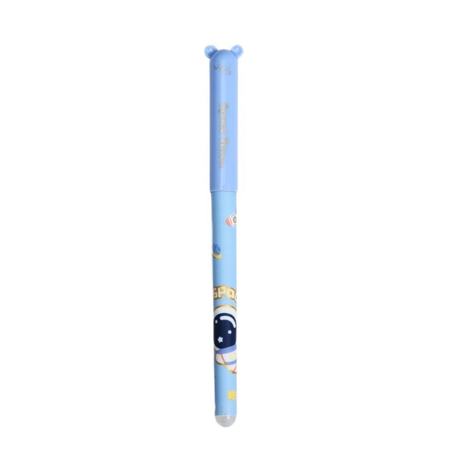 Cute Cartoon Panda Erasable Gel Pen 0.5mm Blue Heat Erasable Rollerball Pen Smooth Writing School Student Pen