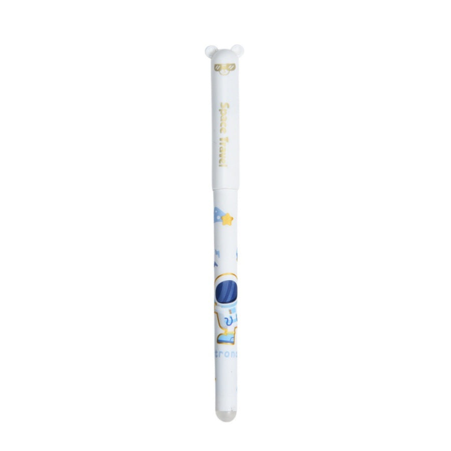 Cute Cartoon Panda Erasable Gel Pen 0.5mm Blue Heat Erasable Rollerball Pen Smooth Writing School Student Pen