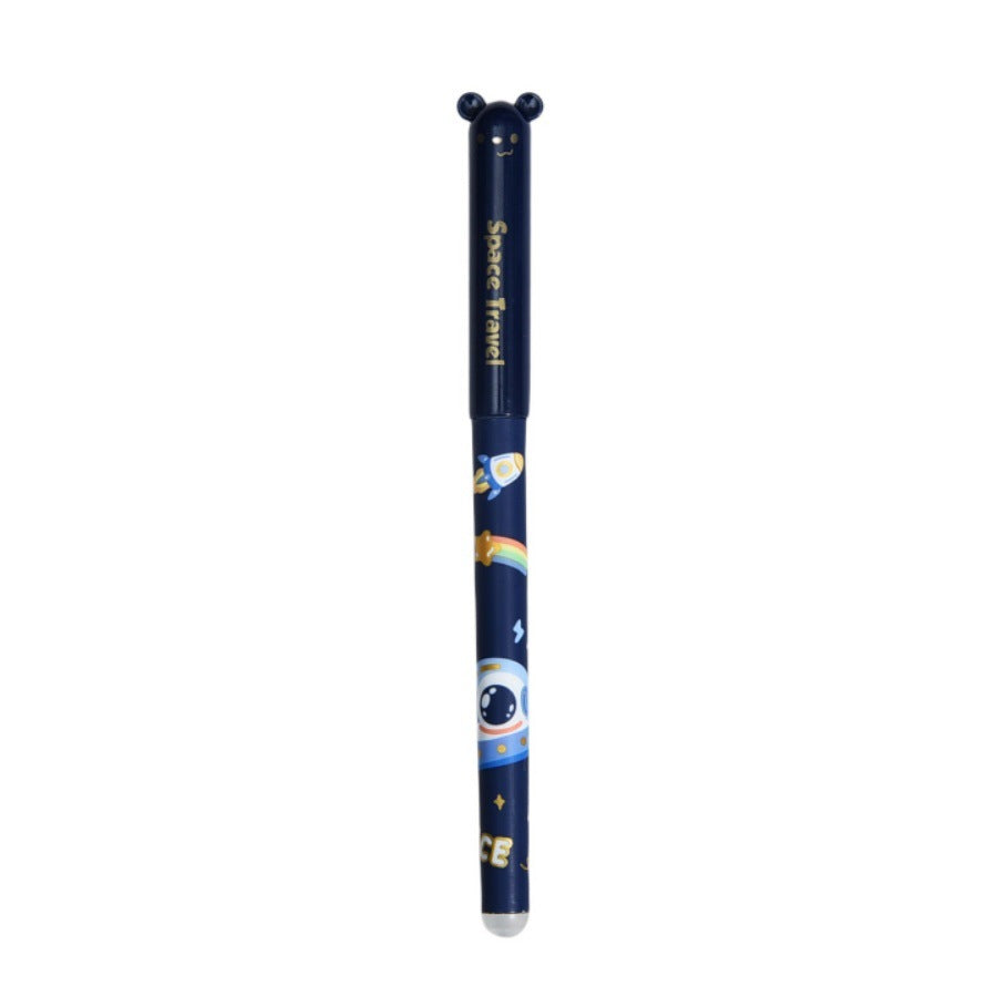 Cute Cartoon Panda Erasable Gel Pen 0.5mm Blue Heat Erasable Rollerball Pen Smooth Writing School Student Pen