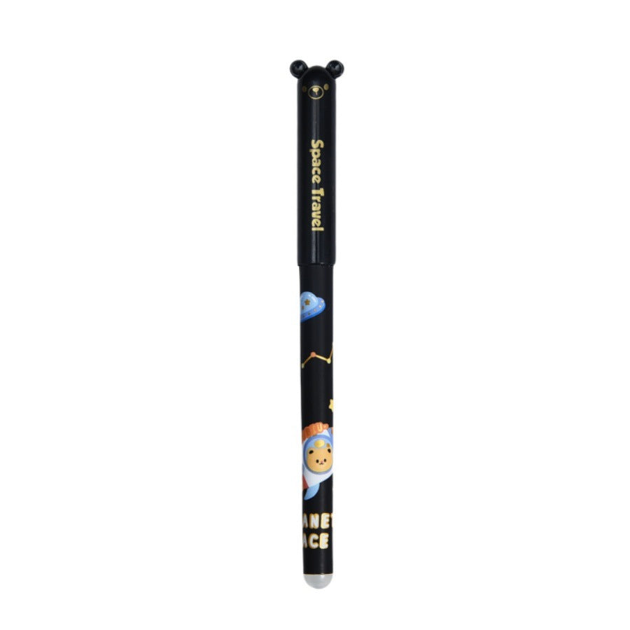 Cute Cartoon Panda Erasable Gel Pen 0.5mm Blue Heat Erasable Rollerball Pen Smooth Writing School Student Pen
